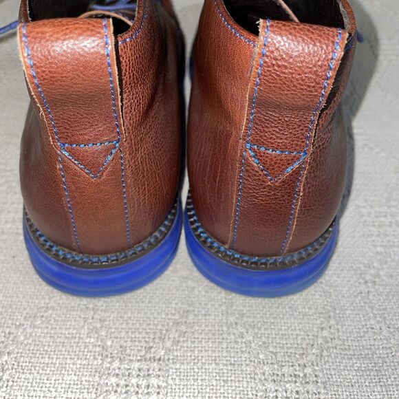 Donald Pliner Men’s Ankle Boots Size 8 M Brown Leather Going out Party Fun - Picture 10 of 12